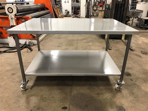 solid metal table